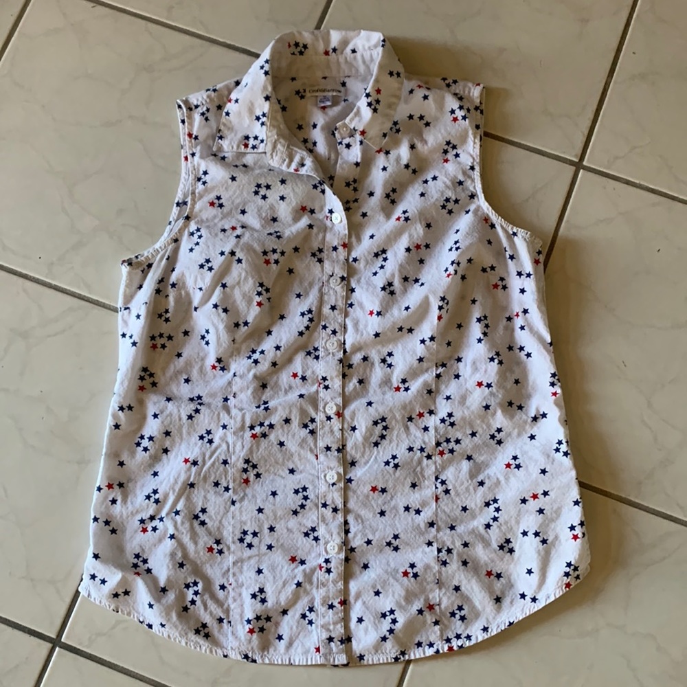 Red, White & Blue Stars Top